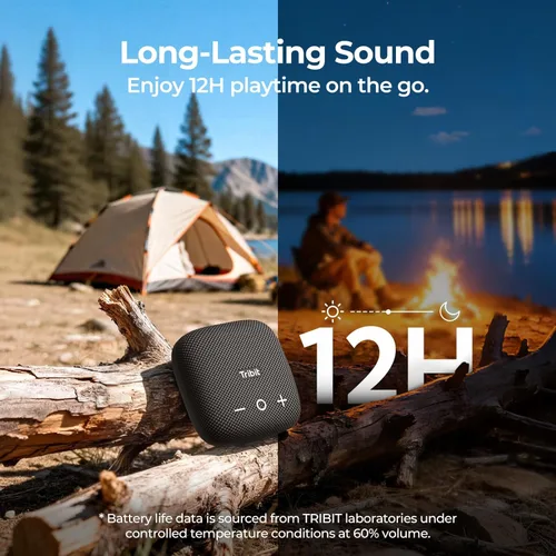 Vista 4 de Tribit StormBox Micro 2 Altavoz portátil inalámbrico: sonido de graves profundos de 10 W, altavoz impermeable IP67 para bicicleta con Bluetooth 5.3