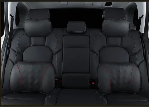 Vista 3 de Almohada de apoyo para asiento de automóvil, almohada de cuero de espuma viscoelástica, cojín de apoyo lumbar, cojín de respaldo para silla