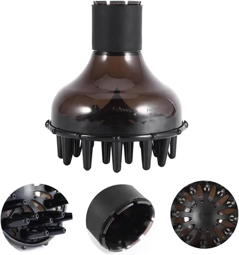 Vista 2 de Difusor universal para secadora, boquilla ajustable y control de volumen de aire, para estilo ondulado rizado, difusor profesional