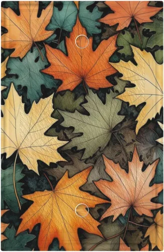 Vista 123 de Cubiertas Decorativas de Arte para Interruptores de Luz de Hojas de Otoño Placa de Pared de Palanca Individual Cubierta Decorativa para Interruptor