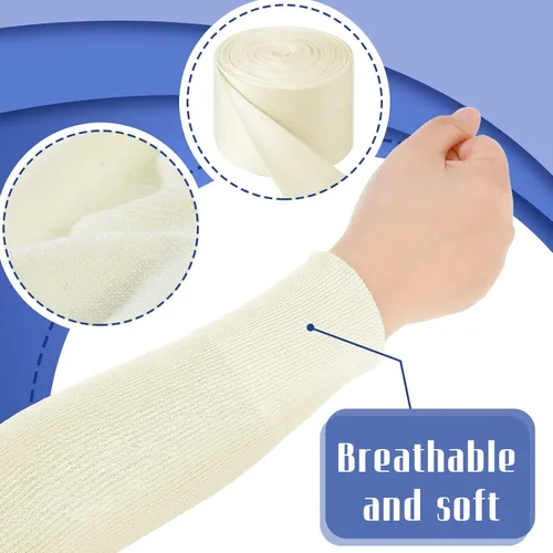 Vista 4 de Vendaje tubular de algodón económico, cómodo vendaje tubular para pierna de brazo, rodillera, preenvoltura para fabricación de pre-Splinting