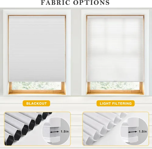 Vista 5 de LazBlinds Persianas Celulares Sin Cordones, Persianas de Panal de Miel Opacas con Celdas de 1.5 Pulgadas, Persianas Térmicas para Oscurecer