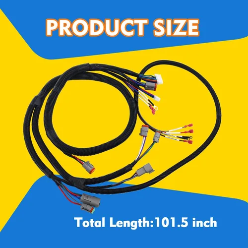Vista 4 de Arnés de cableado de control de carrito de golf para Club Car DS - Controlador negro#1510-5201, Arnés de cableado completo para vehículo DS