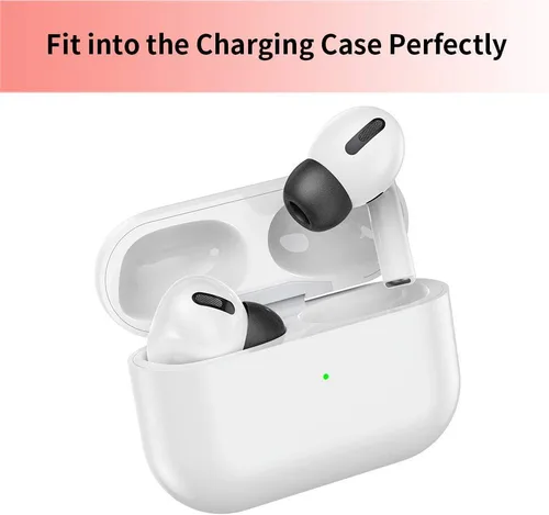 Vista 12 de Lanwow - Almohadillas de espuma viscoelástica para AirPods Pro. Almohadillas de silicona sin dolor. Antideslizante. Se adaptan al estuche de carga