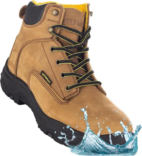 EVER BOOTS ULTRA DRY Botas de trabajo de senderismo impermeables para hombre, zapatos ligeros de cuero de utilidad, botas tácticas militares al aire