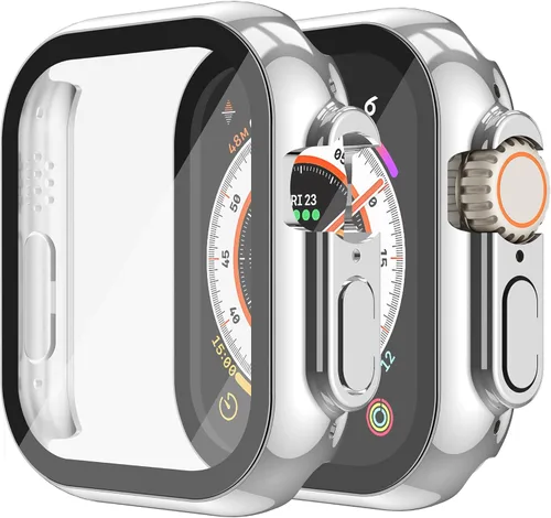 Vista 29 de Misxi - Juego de 2 fundas de policarbonato con protector de pantalla de vidrio templado compatible con Apple Watch Series 3 y Series 2 de 38mm