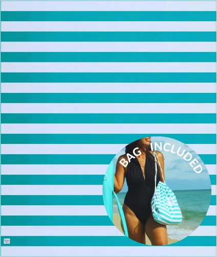 Vista 11 de Manta de playa de microfibra de felpa, tapete de playa extra grande para 3 a 6 personas, a prueba de arena, resistente al viento, agujero