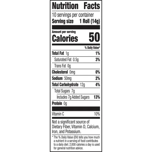 Vista 3 de Fruit Roll-Ups Snacks con sabor a frutas, sensación de fresa, 0.5 onzas, 10 unidades (paquete de 10)