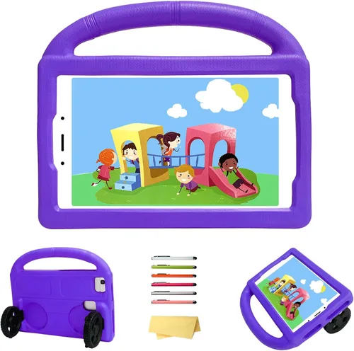 Vista 15 de Funda infantil para tableta Samsung Galaxy Tab A de 8.0 pulgadas (SM-T290/T295/T297/T380/T385/T387) (2019/2018/2017) con soporte y mango