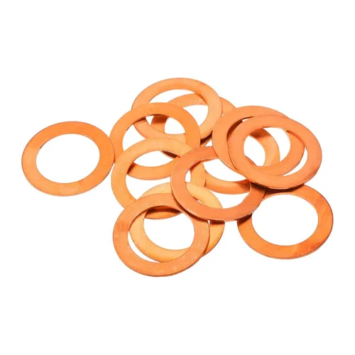 Vista 29 de MECCANIXITY - 52 piezas de arandelas planas de cobre, arandelas de sellado de anillo de trituración métricas mejoradas de cobre de 3x7x1mm