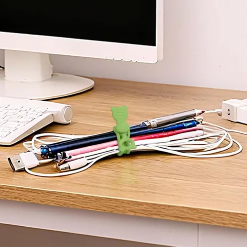 Vista 7 de 2025 Upgrade Data Cable Organizer - Desk& Travel Cable Organizer, Multipurpose Silicone Headphone Organizers with Elastic Cord, Reusable Cable Ties