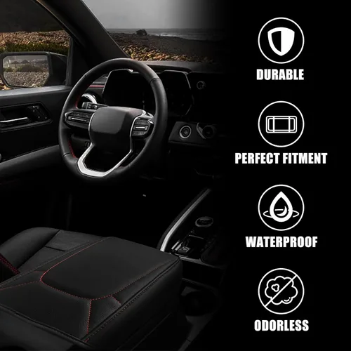 Vista 354 de Muslogy Funda para reposabrazos de consola central apta para Chevy Silverado/Tahoe y GMC Sierra/Yukon 2007-2013, cómoda almohadilla