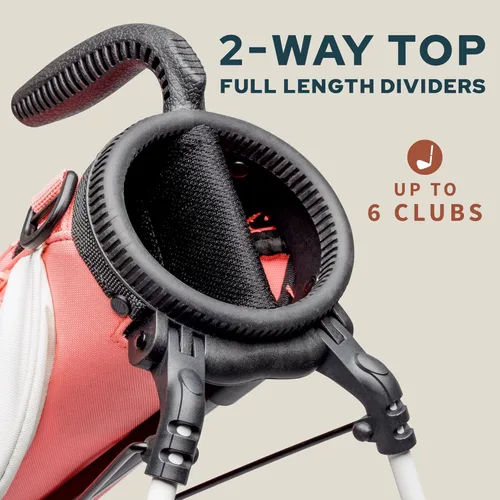 Vista 4 de Sunday Golf Loma Bag - Bolsa de golf ligera con correa y soporte - Bolsa de golf fácil de transportar - Bolsa de pie para el campo de prácticas, par