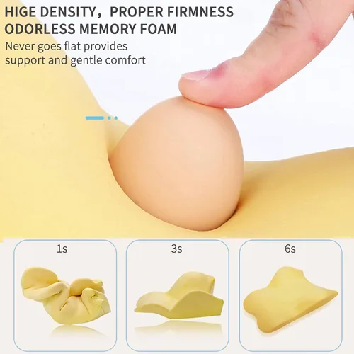 Vista 3 de Cojín de apoyo lumbar de espuma viscoelástica para automóvil - Cojín de respaldo de espuma viscoelástica - Usado para asientos de automóvil, sillas