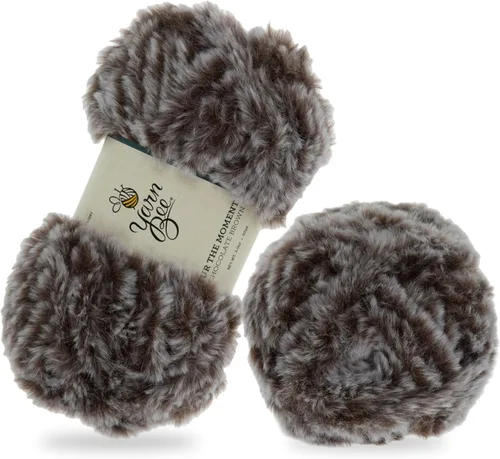 Vista 20 de Bee - Hilo súper voluminoso para tejer y tejer, madeja suave de 62 yardas de hilo 100% poliéster para mantas, sombreros y más, accesorios