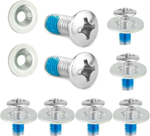 Juego de tornillos de fijación de snowboard, tornillos de montaje de snowboard de acero inoxidable con arandelas antideslizantes, accesorios de