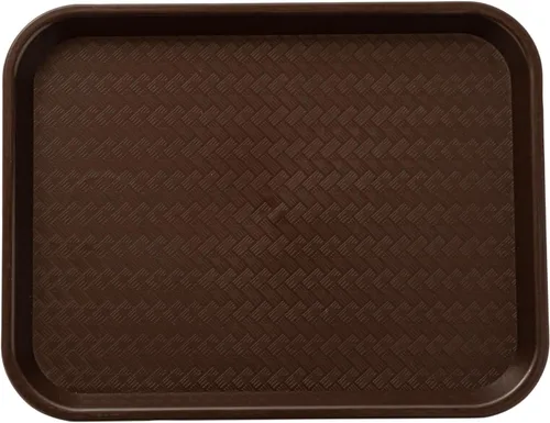 Vista 10 de Restaurantware RW Base Bandeja de comida rápida de 12 x 16 pulgadas, 1 bandeja resistente para cafetería, bandeja de plástico marrón ligera