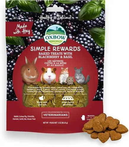 Vista 19 de Oxbow Simple Rewards - Golosinas de arándano horneadas, golosinas de conejo y conejillo de indias hechas con heno Timothy, aperitivo saludable