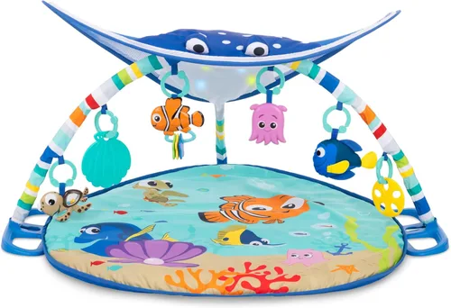 Bright Starts Disney Baby Buscando a Nemo Gimnasio de luces y música de Mr. Ray, para recién nacidos y más Finding Nemo