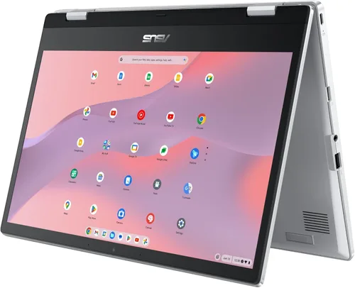 ASUS Chromebook Flip CX1 Laptop convertible, pantalla táctil FHD NanoEdge de 14 pulgadas, 128 GB de almacenamiento eMMC, 8 GB de RAM, ChromeOS,