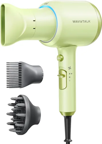 Vista 15 de Secador de pelo Wavytalk con difusor, secador iónico Blown Away para cabello rizado con peine, secador de 1875 W de secado rápido con tecnología