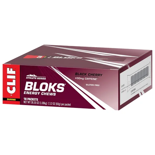 Vista 10 de CLIF BLOKS - Sabor a Cereza Negra con Cafeína - Gomitas Energéticas - Sin OMG - A Base de Plantas - Combustible Rápido para Ciclismo y Carrera