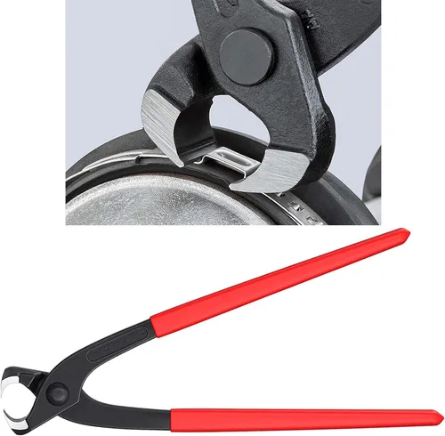 Vista 3 de Alicates de abrazadera de oreja de 9 pulgadas de acero al carbono Herramienta de pinza de oreja de una sola abrazadera de oreja Pinzas Herramienta