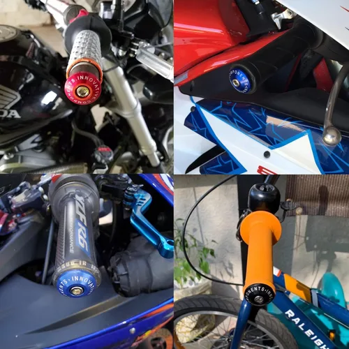 Vista 3 de 7/8 "0.866 in universal motocicleta CNC manillar Grips Bar End Plugs para Kawasaki Suzuki Yamaha Ducati Triuph