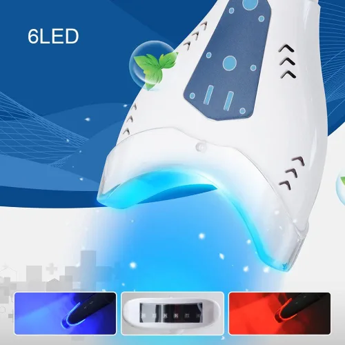 Vista 5 de Luz LED de blanqueamiento de dientes de 4 colores, blanqueamiento dental móvil de la lámpara de blanqueamiento, blanqueador de dientes de luz fría