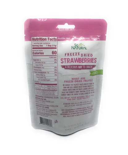 Vista 2 de So Natural Fresas liofilizadas (fresa, paquete de 6)