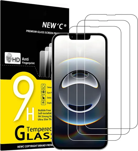 Vista 19 de NEW'C Paquete de 3 protectores de pantalla diseñados para iPhone 12 Pro Max (6.7 pulgadas), protección de vidrio templado mejorada, compatible