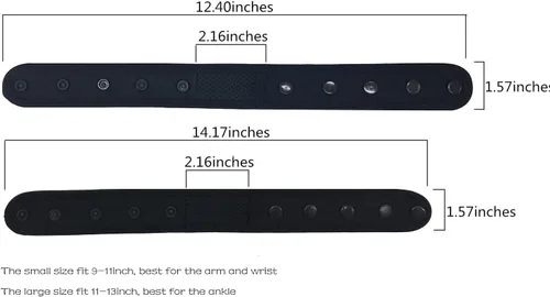 Vista 2 de Wanty Pulsera de brazo con hebilla ajustable, correa de tobillo con bolsa de malla para Fitbit ONE/Fitbit Flex 2/Fitbit ALTA/ALTA HR/Activity