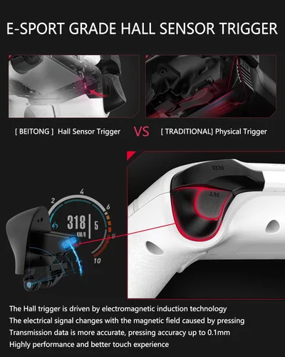Vista 4 de Asura 2 Pro PC Game Controller Wireless Gamepad Hall Effect Trigger Joystick For Windows 7 8 10 11,Android TV,Steam,Tesla,Simulator,with