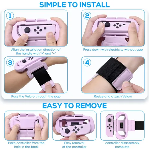 Vista 4 de Wrist Bands Compatible with Switch Dance 2024 2023 2022for Zumba Burn It Up for Nintendo Switch & OLED Model for Joy-Cons,Adjustable Elastic Strap