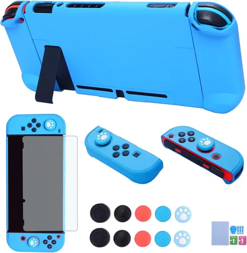 Dockable Case for Nintendo Switch - COMCOOL 3 in 1 Protective Cover Case for Nintendo Switch and Joy-Con Controller with Screen Protector and Thumb
