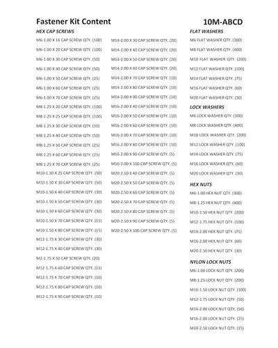 Vista 2 de M&M Fasteners - Juego surtido de 5,435 piezas de tornillos hexagonales de clase 10.9, tuerca hexagonal, tuerca de bloqueo de nailon, cerradura