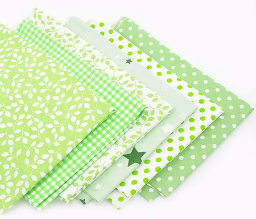 Vista 2 de Paquete de tela gruesa de algodón precortada, de sarga de algodón, surtido de tela estampada a rayas, para manualidades, para costura, manualidades