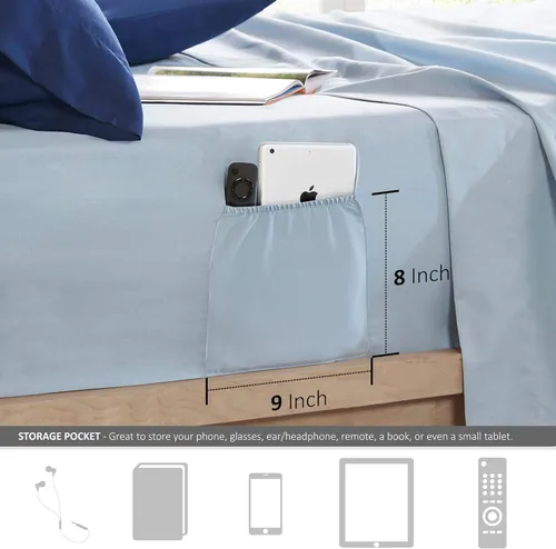 Vista 5 de Comfort Spaces - Acogedor edredón con diseño moderno e informal, con juego completo de sábanas y con bolsillo lateral, cubierta para todas