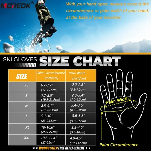 Vista 7 de MOREOK Waterproof & Windproof -10F Winter Gloves for MenWomen, 3M Thinsulate Thermal Gloves Touch Screen Warm Gloves for