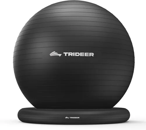 Trideer - Pelota de ejercicio para escritorio de oficina, silla de pelota de yoga para aliviar el dolor de espalda, asiento de pelota de estabilidad