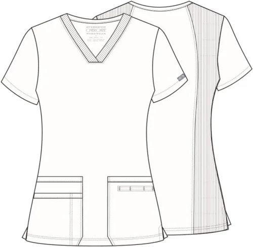 Vista 4 de Cherokee Workwear Originals - Camiseta de manga corta para mujer