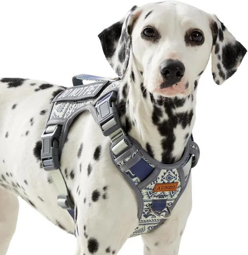 Vista 10 de Arnés para perro sin tirones para perros de tamaño pequeño, chaleco ajustable para caminar fácilmente, material Oxford transpirable, tiras