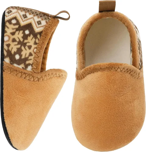 Vista 3 de L-RUN - Pantuflas de casa para niños pequeños y niñas, para interiores, calcetines calientes para niños