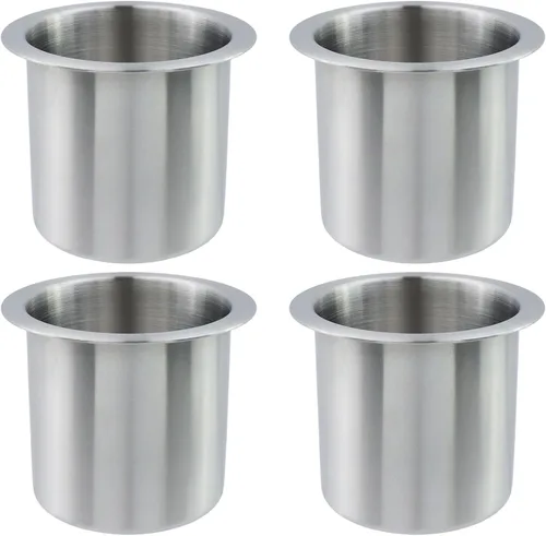 Vista 17 de Dnyta 2 piezas portavasos insertables de acero inoxidable de 3.2" x 2.2", repuesto de portavasos de metal para sofá reclinable, portavasos para mesa