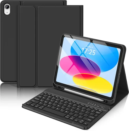 BQSS Funda para iPad (A16) de 11ª y 10ª Generación con Teclado, Activación/Suspensión Automática, Funda con Teclado Bluetooth Inalámbrico