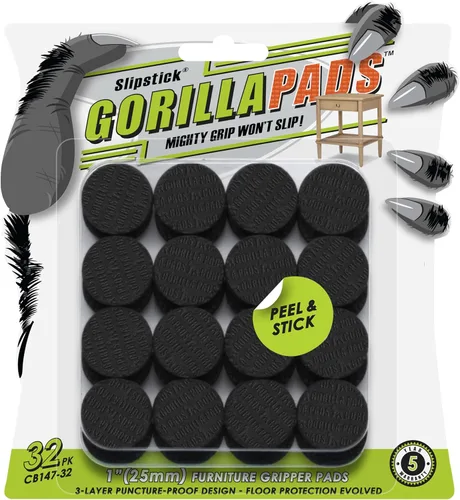 Vista 13 de Slipstick GorillaPads CB147 Almohadillas Antideslizantes para Muebles/Pies de Agarre (Juego de 16) Protectores de Piso de Goma Autoadhesivos, 1
