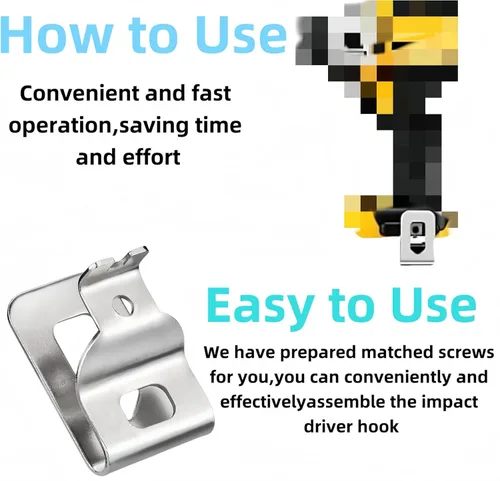 Vista 5 de 2 clips de cinturón para Dewalt, clip de repuesto de acero inoxidable 304 premium, con tornillos, para Dewalt DCD7771 compatible con herramientas