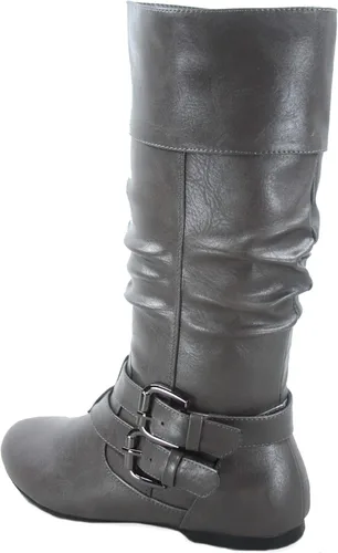 Vista 3 de Forever Sonny-54 - Botas de equitación para mujer con hebilla y puntera redonda