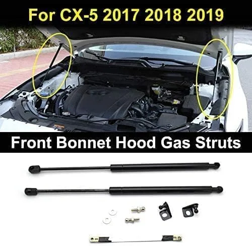 Vista 3 de AUTOXBERT Soporte de elevación de capó delantero de varilla hidráulica para motor de resorte de gas amortiguador para Mazda CX-5 2017 2018 2019 2020