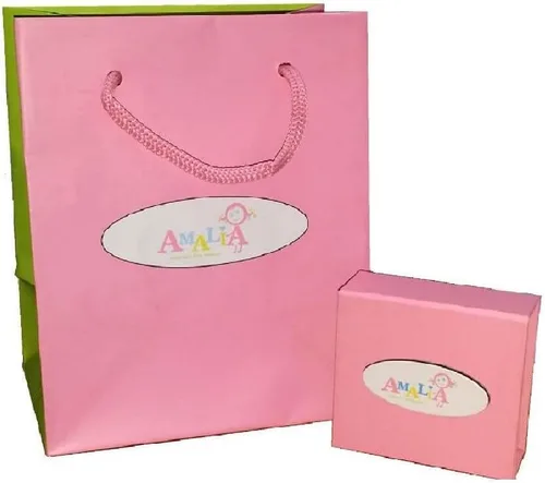 Vista 3 de Pendientes de oro amarillo macizo de 18 quilates, turquesa, blanco y lila, esmaltados, flores